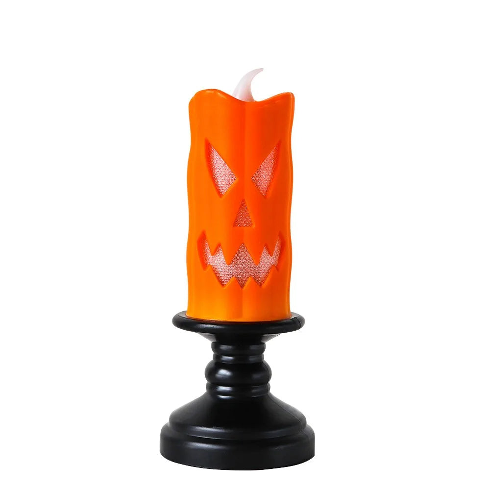 Pumpkin Skull Candles