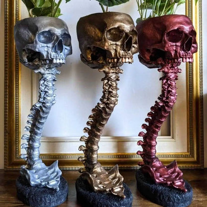 Skull & Spine Flowerpot