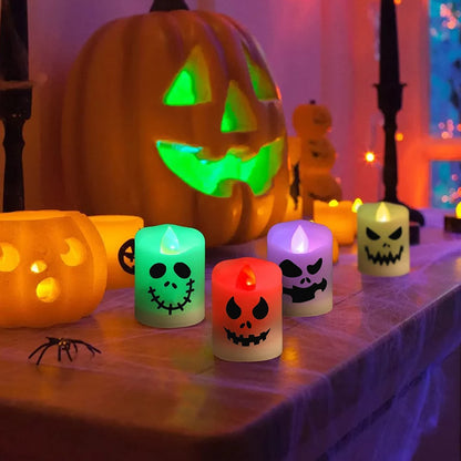 LED Pumpkin Tealights