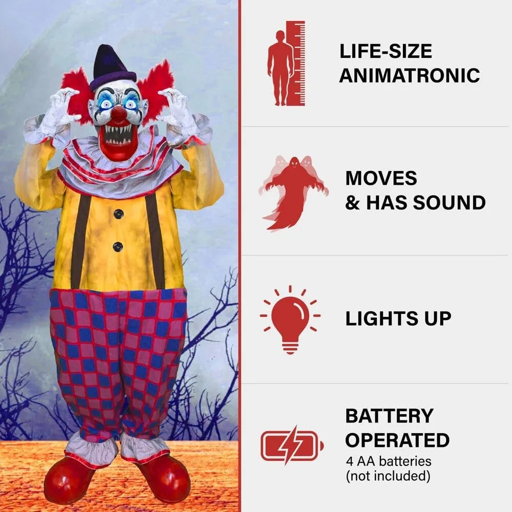 Startling Arms Clown Animatronic