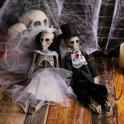 Bride and Groom Skeleton Figures