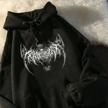 Gothic-Style Skull Hoodie