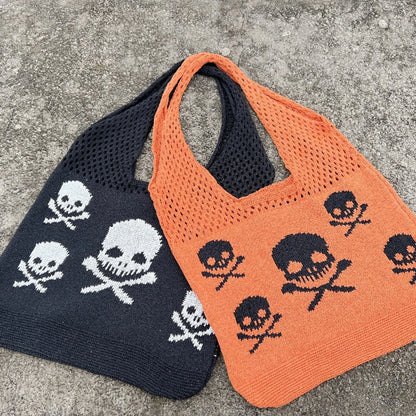 Crocheted Skull Bags