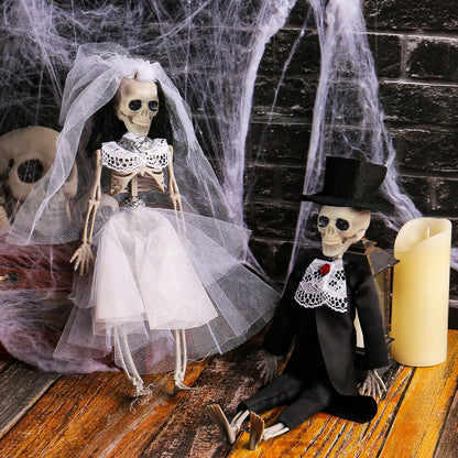 Bride and Groom Skeleton Figures