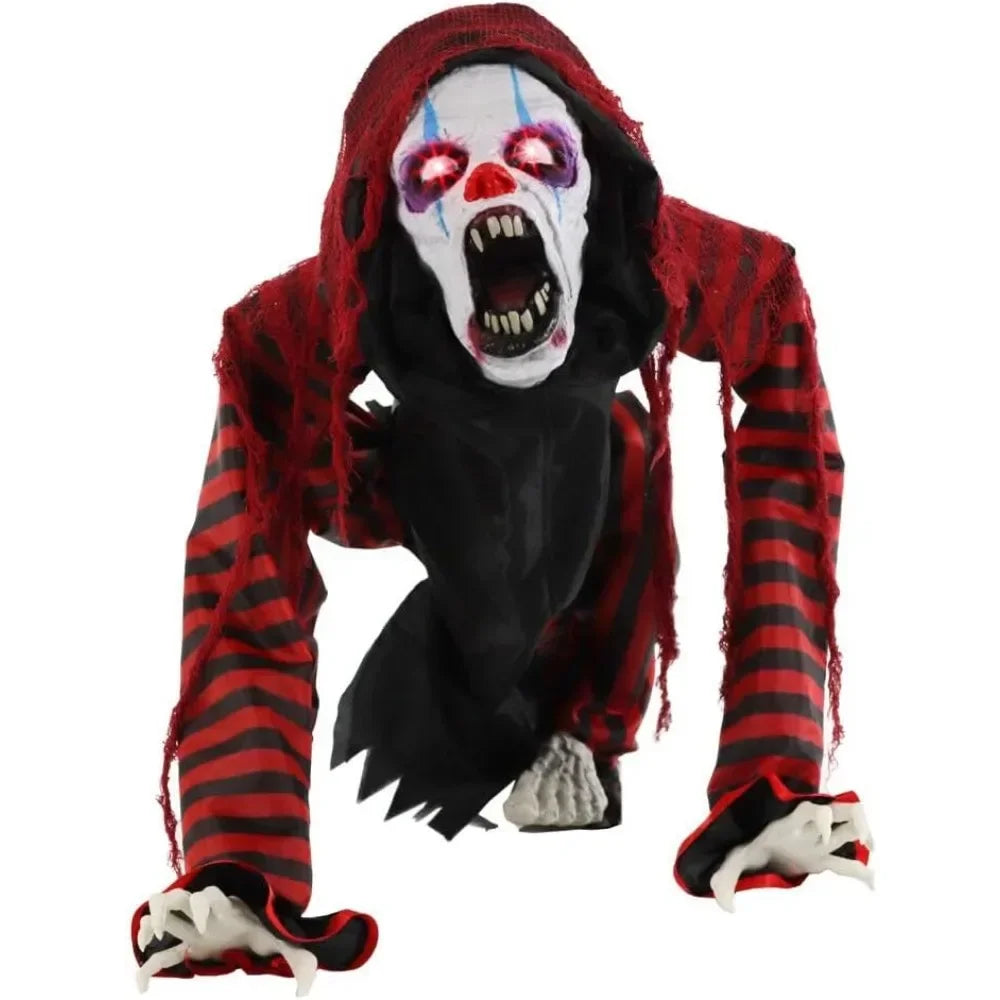 Squatting Clown Dog Animatronic