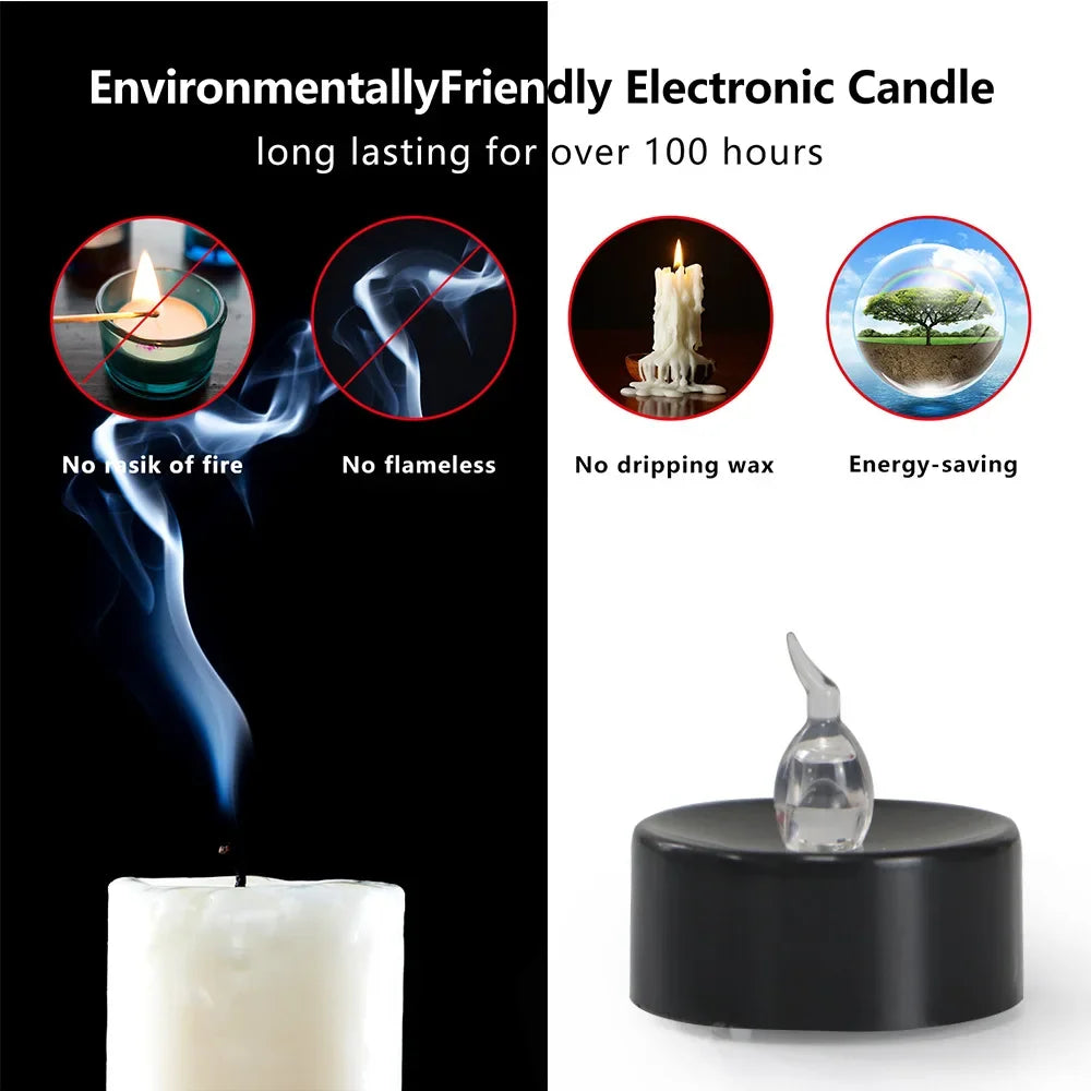 Black LED Candle Lamp