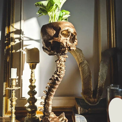 Skull & Spine Flowerpot