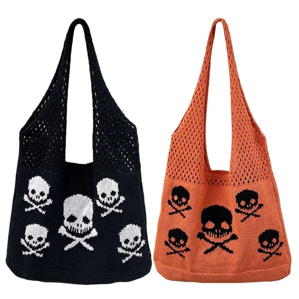 Crocheted Skull Bags