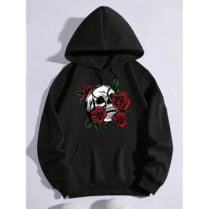 Skull Rose Hoodie Eerie Essentials